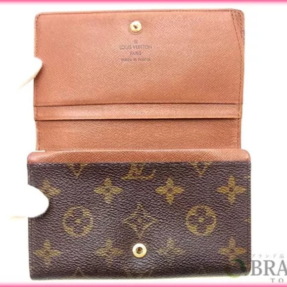 Louis Vuitton Wallet Purse zipper wallet Monogram Woman Authentic Used Y154 - Picture 4 of 5
